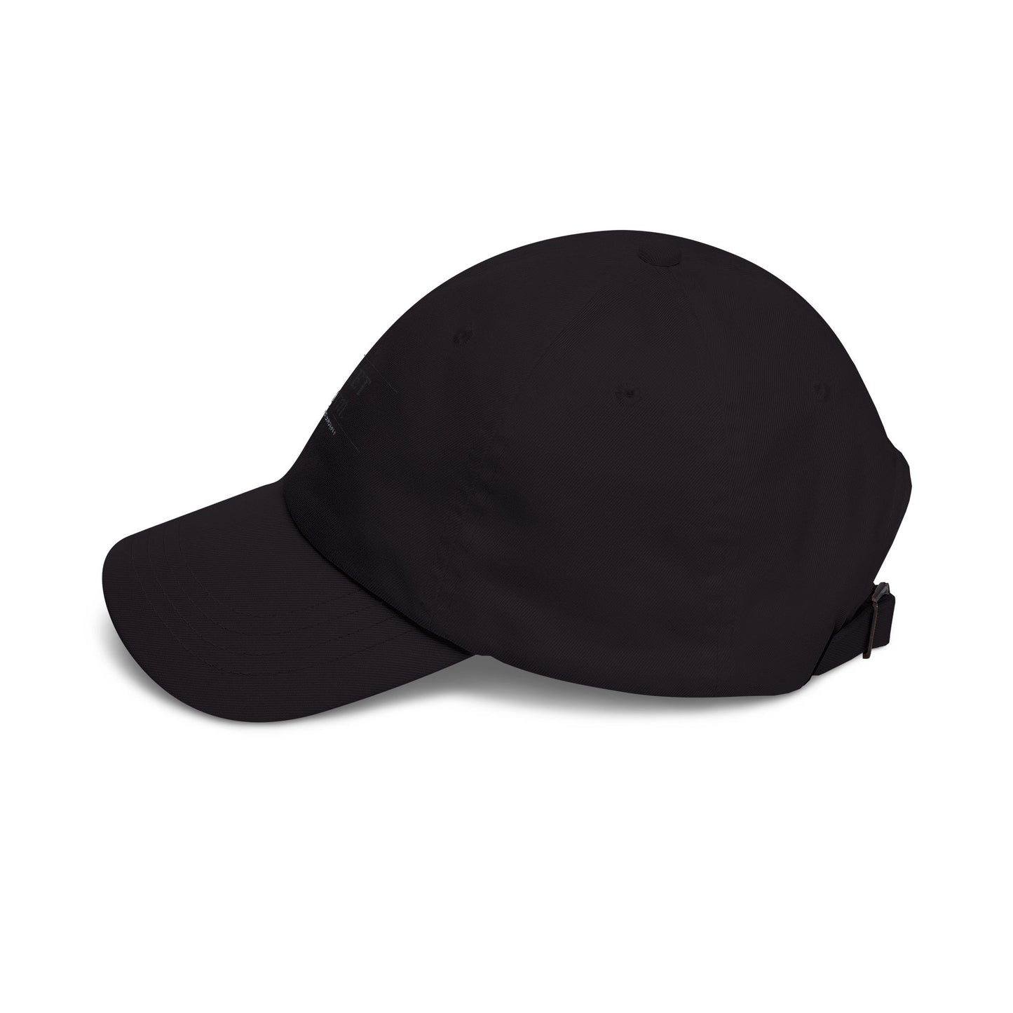 Quiet Storm Dad Cap – Minimalist White Baseball Hat with Subtle 'QUIET Storm.' Text