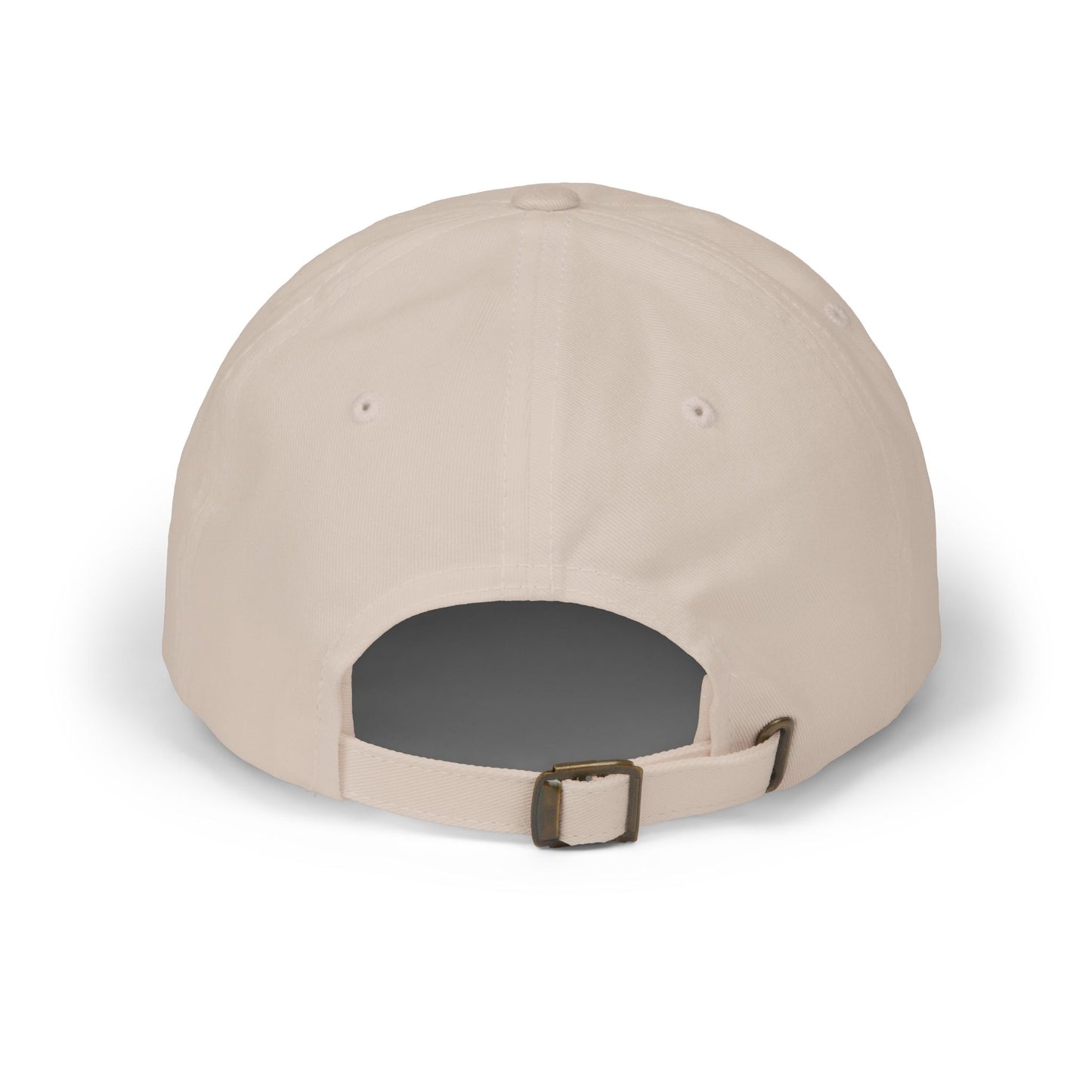 Quiet Storm Dad Cap – Minimalist White Baseball Hat with Subtle 'QUIET Storm.' Text