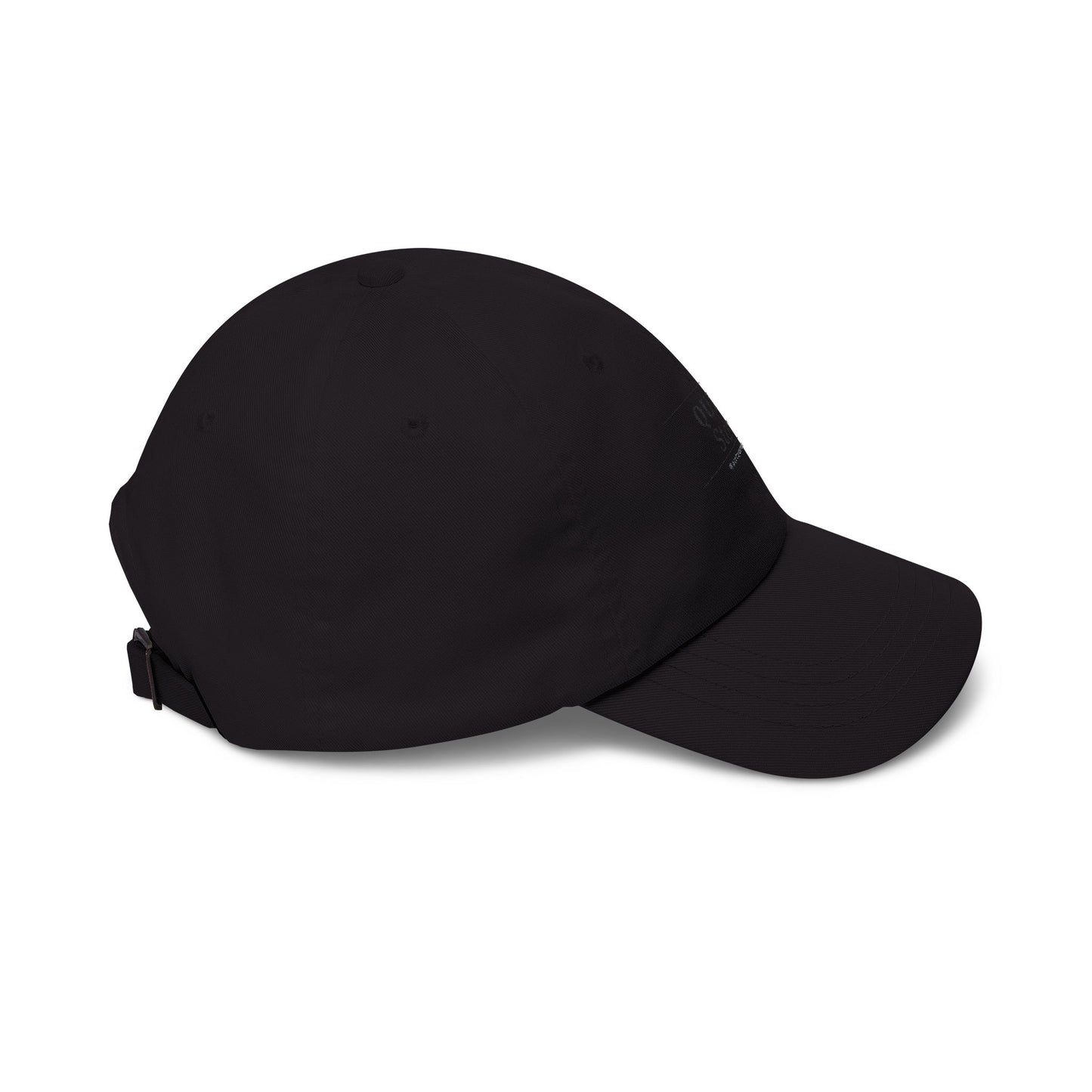 Quiet Storm Dad Cap – Minimalist White Baseball Hat with Subtle 'QUIET Storm.' Text