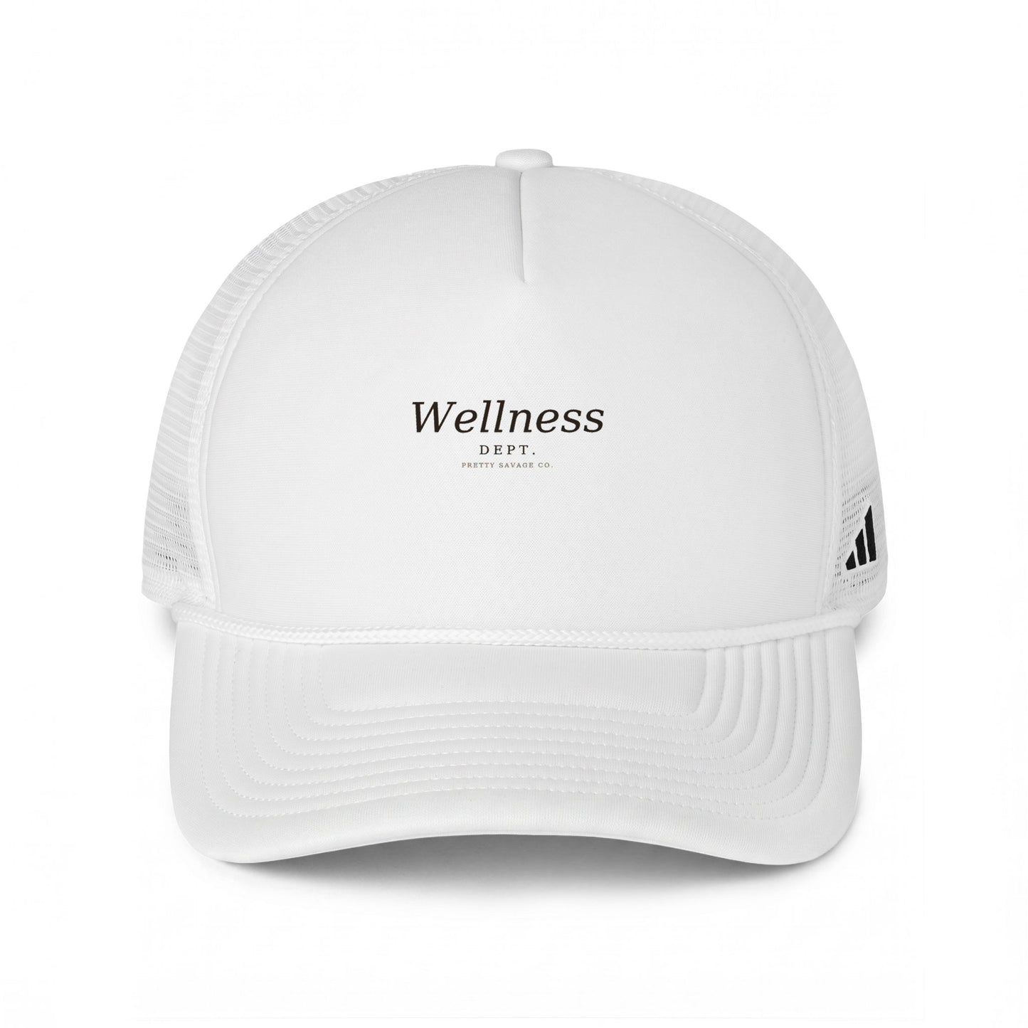 Wellness Dept. Trucker Hat – Minimal White Wellness Cap